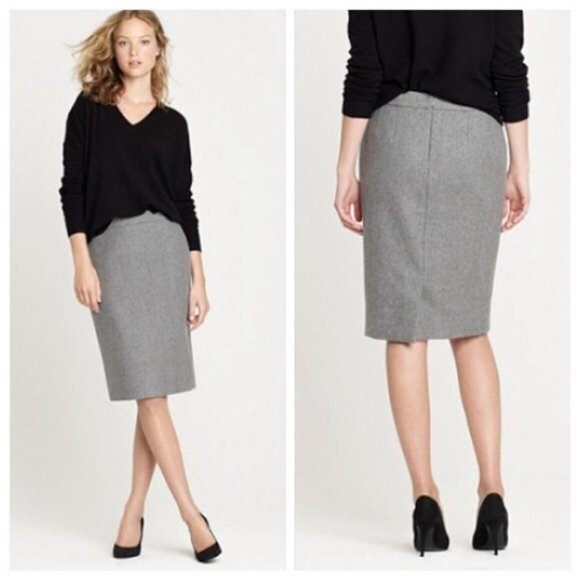 J. Crew Dresses & Skirts - EUC J. Crew Perfect Pencil Gray Wool Skirt